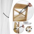 thumbnail image 4 of Magnetic Curtain Tiebacks Convenient Curtains Drape Ties Backs Weave Rope Curtain Holdbacks for Outdoor Window Draperies, 4 of 5