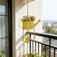 thumbnail image 1 of Ironware kettle showerhead hanging decorative basin hanging basket distressed European ironware flower vase, 1 of 6