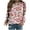 Multicolor, variant on Women Love Hearted Shirt Valentines Day Raglans Loose Round Neck Pink Sweatshirt Spring Long Sleeve Pullover Tops Cute Holiday T-Shirt