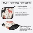 thumbnail image 3 of Yayeee Oven Mitts and Pot Holder Set of 2 Heat Resistant Kitchen Gloves Baking Hot Pad, Retro Christmas Forest, 3 of 5