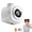 White, variant on Mini Camera Shaped Portable Fan with 199-Speed Turbo Cooling, Compact & Lightweight Design for Outdoor, Office and Desk Use
