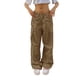 thumbnail image 1 of Pantalones cargo rectos con cordón para mujer talla grande: pierna ancha, holgados e informales, poliéster, transpirables, adecuados para otoño/uso diario, varias tallas, 1 of 8