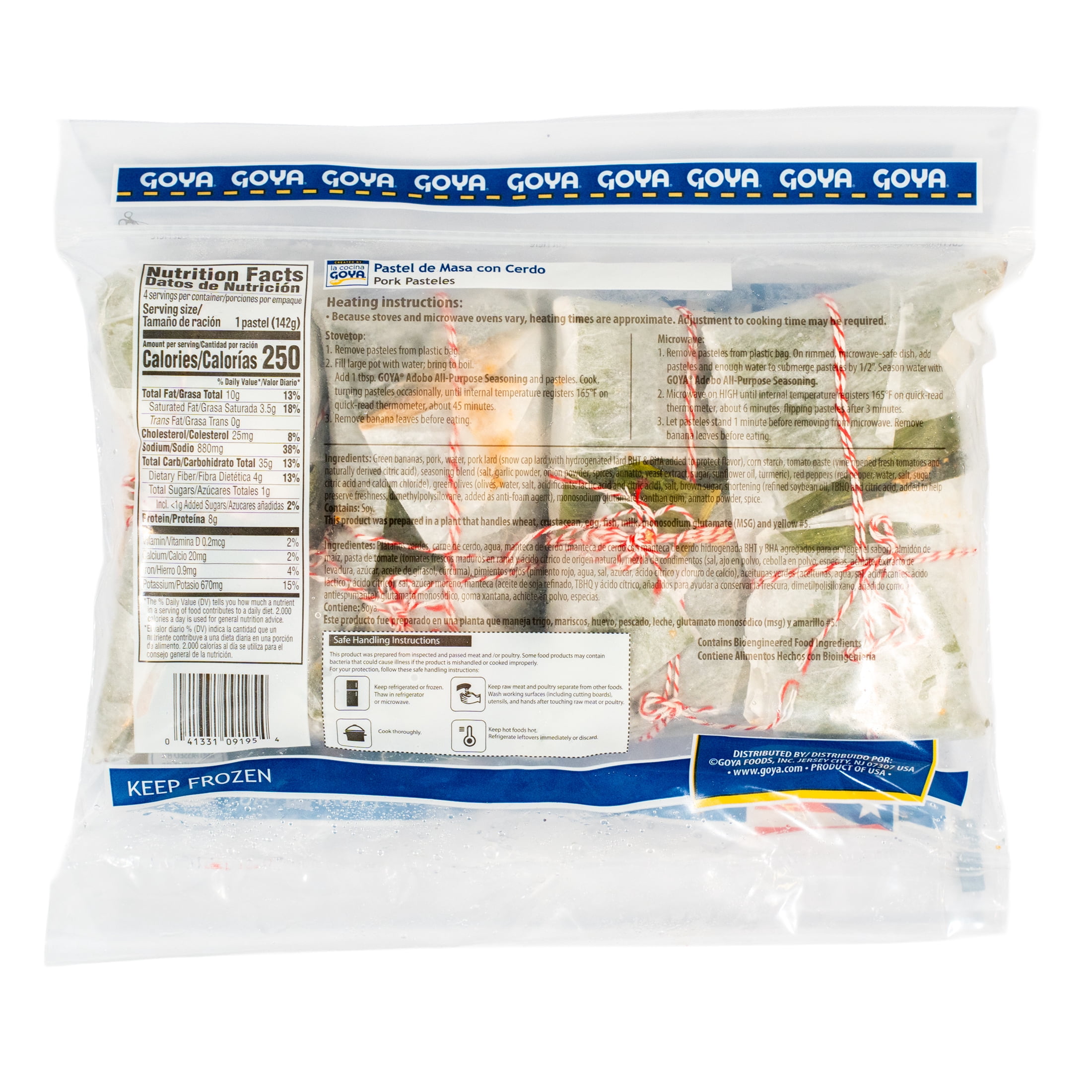 GOYA Pork Pasteles, 20 oz, 4 Count (Frozen)
