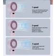 thumbnail image 4 of Ventilador Portátil De Mano, 4000 MAh De Batería, 5 Velocidades + Pantalla Digital, Diseño Liviano Compacto, Ideal Para Viajes, Oficina, Silencio, Tiempo De Ejecución Largo, 4 of 7