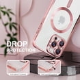 thumbnail image 5 of ShellTech Electroplated Case with Screen Protector for iPhone 16 Pro Max,Slim Soft Plating TPU Clear Case Compatible with MagSafe Full Camera Lens Protector Cover for iPhone 16 Pro Max,Pink, 5 of 5