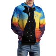 thumbnail image 5 of Black Cat Starry Night-1 Men's Women New Sweatshirt Hoodie Men's Plus Size Sweatshirt Hooded Sweatshirt 3d Printed Street Men's Cloth, 5 of 6