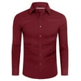 thumbnail image 7 of sogami Men's Long Sleeve Muscle Fit Dress Shirt Casual Button Down Shirts, 7 of 7