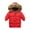 Red, variant on Godderr Toddler Kids Boys Girls Solid Color Warm Cotton Jacket,1-10 Years Old Thickened Winter Cotton Coats,Button Winter Cotton Coats,Long Sleeved Zipper Button Winter Coats