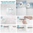 thumbnail image 4 of No Hook Shower Curtain, Blue Starfish Coastal Shower Curtains for Bathroom with See Through Top Window, Summer Beach Nautical Coral Shell Waterproof & Washable Bath Curtain Standard 72"x72", 4 of 9