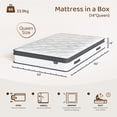 thumbnail image 4 of Bezzze 14 inch Queen Size Mattress, Hybrid Mattress in a Box, Individually Pocket Springs & Breathable Memory Foam, Medium Firm, CertiPUR-US Certified, 4 of 10