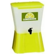 TableCraft 955 Yellow & White 3 Gallon Plastic Beverage Dispenser