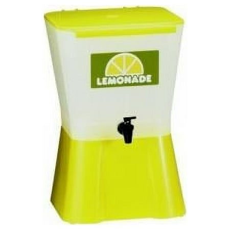 TableCraft 955 Yellow & White 3 Gallon Plastic Beverage Dispenser