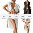 thumbnail image 2 of Summer Women Cover Ups Swimwear Open Front Lace Kimono Cardigan Swimsuit Sheer Coverup Midi Kimono Swimsuit, 2 of 6