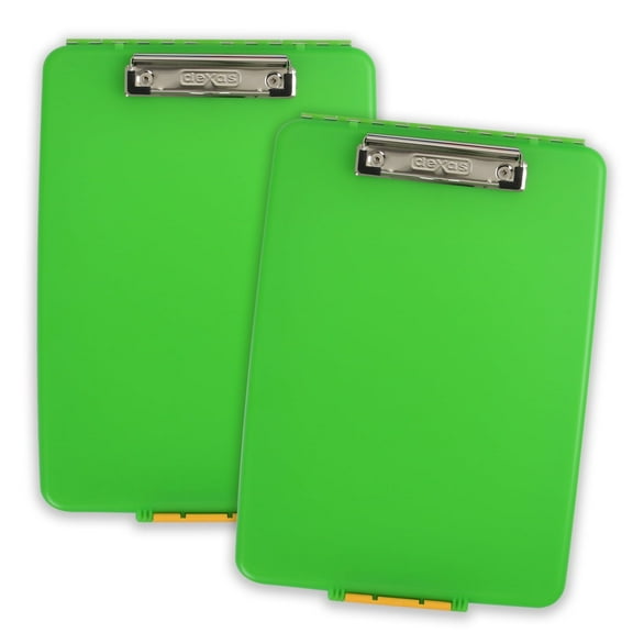 Dexas Slimcase Storage Clipboard, Set of Two, Green, 2 Piece