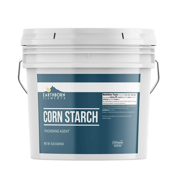 Earthborn Elements Corn Starch 2 Gallon Bucket, Thickening Agent, Cooking & Baking Staple, Cleaning