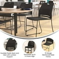 thumbnail image 4 of Flash Furniture HERCULES Series Plastic Stack Chairs with Sled Base and Carrying Handle Black 5 Pack, 4 of 9