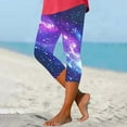 thumbnail image 2 of DDAPJ pyju Women's Capri Leggings 2025 Fashion 3D Graphic Print Yoga Running Pants Buttery Soft Stretch Casual Summer Capris Limited Time Sales Multicolor XL, 2 of 6