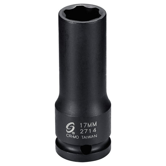 SUNEX 1/2" DR. 17MM THINWALL DEEP SOCKET