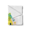 thumbnail image 2 of Girl Slogan Soft Flannel Fleece Throw Blanket, Summer Like Pineapple with Big Eyes Fruity Hawaiian Ladylike Artwork, Cozy Plush for Indoor and Outdoor Use, 50" x 70", Multicolor, by Ambesonne, 2 of 5