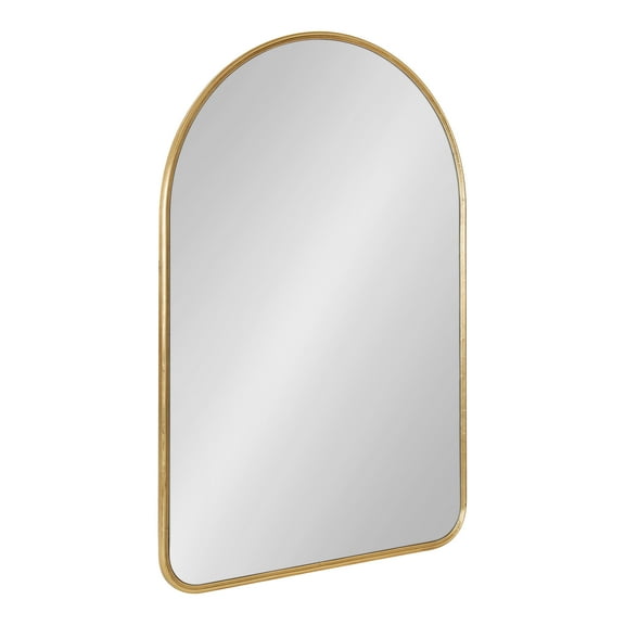 Kate and Laurel Caskill Midcentury Arched Wall Mirror, 18 x 24, Gold, Decorative Modern Mirror for Wall Display