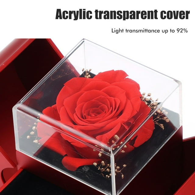 Wedding Ring Box,Christmas Gift Apple Box Christmas Gift Apple Box Jewelry Rose Flower Box Future-Proof Design