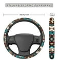 thumbnail image 3 of Renewold Car Steering Wheel Cover 15 Inch Universal Breathable Soft Anti-Slip Auto Accessories Steering Wheel Protector Fit for Most Vehicles, Southwest American Tribal Brown Teal, 3 of 7