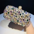 thumbnail image 6 of Womens Evening Clutch Purse Handbag Heavy Beaded Embroidered Evening Bag with Rhinestones,Gold, 6 of 17