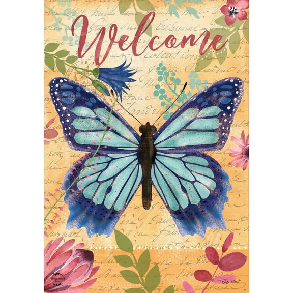 Briarwood Lane Spring Garden Flag 12x18 For Outdoor Beautiful Butterfly For Spring Garden Flag Flags For Outside
