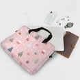 thumbnail image 5 of 16" Laptop Briefcase for Work Travel Laptop Shoulder Bag Carrying Handbag Laptop Case Pink Christmas Pattern, 5 of 8