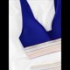 thumbnail image 5 of Bikini de Dos Piezas para Mujer, Cintura Alta, Cuello Halter, Traje de Baño Adelgazante, Azul Oscuro, Talla S, 5 of 7