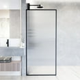 thumbnail image 7 of VIGO Meridian 34 in. W x 74 in. H Framed Fixed Shower Screen Door in Matte Brushed Gold with 3/8 in. (10mm) Fluted Glass, 7 of 7