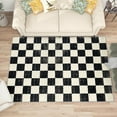 thumbnail image 2 of 6x9 Rug, Checkered Rug Washable Non Slip Soft for Living Room Bedroom, Vintage Checkerboard Area Rug, Black and White Gingham Carpet, Checkered Home Decor & Gifts, 2 of 7