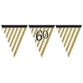 thumbnail image 2 of Creative Party Black And Gold Milestone Paper Flag Bunting, 2 of 2