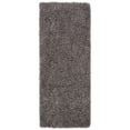 thumbnail image 4 of SAFAVIEH Clyde Solid Plush Polyester Shag Runner Rug, Silver, 2'3" x 8', 4 of 11