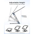 thumbnail image 2 of Adjustable Laptop Stand for Desk, Metal Foldable Laptop Riser, Portable Laptop Holder Mount, Ventilated Cooling Computer Notebook Stand for MacBook Air Pro, All 10-16'' Notebooks Laptops, Gold, 2 of 5