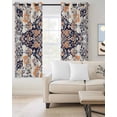 thumbnail image 2 of Orange Boho Blackout Curtains for Bedroom Living Room Darkening Curtains 90 Inch Abstract Art Vintage Ethnic Tribe Black Out Window Curtain Privacy Insulated Window Treatment Grommet Drapes 52"x90"x2, 2 of 9