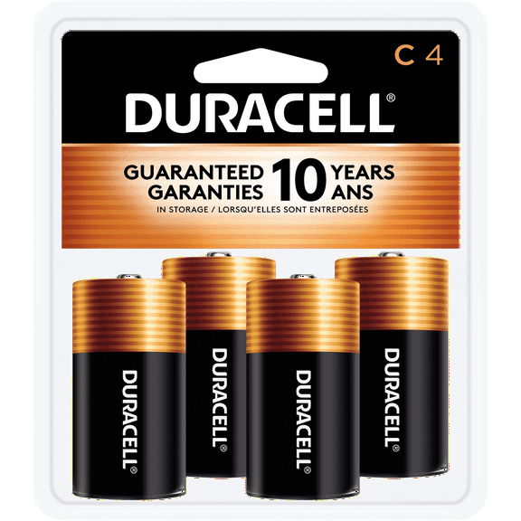 Duracell Coppertop C Alkaline Batteries 4/PK
