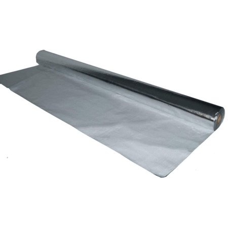 250sqft (4ft Wide) of NASA TECH Commercial Grade Solid White Finish Non Perforated No Tear Green Energy Radiant Barrier Reflective Insulation Solar Attic Foil Roof Attic House Wrap SCIF RIFD by AES