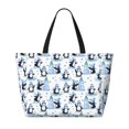 thumbnail image 2 of Disketp Playful Penguins and Snowmen Bolsa de Playa de Gran Capacidad, Bolso Impermeable y a Prueba de Arena para Mujer, Ideal para Playa, Piscina y Natación, 2 of 7