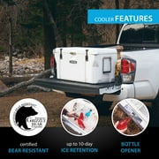 Lifetime 115 qt Bear-Resistant Camping Cooler, Premium High Performance, Ice Retention, Hard Cooler, 150 Can Capacity, Khaki (91000)
