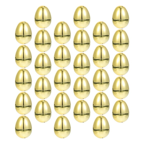 unbranded 30 Pcs Easter Decorations Fillable Egg Shells Eggs Jumbo Wrapping Boxes Empty Toddler Golden
