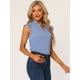 thumbnail image 2 of Blusa Básica Sin Mangas Allegra K Gris Azul S, 2 of 5