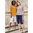 thumbnail image 2 of Jessica London Women's Plus Size Stretch Cotton Notch Neck Tunic, 2 of 3