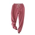 thumbnail image 1 of Pantalones de invierno Minnieouse para mujer Vino rojo XL, 1 of 6