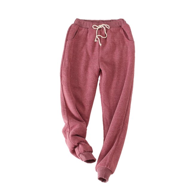 Pantalones de invierno Minnieouse para mujer Vino rojo XL