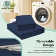 thumbnail image 6 of DTTRA Chaise Lounge Cushions Outdoor, 80 x 26 x 3 Inch, Waterproof Lounge Chair Cushion for Outdoor Furniture, Patio Lounger Pads with Removable Cover Ties Pillow for Pool, Garden Loungers, 6 of 7