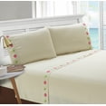 thumbnail image 2 of Embroidered Palms and Flowers Sheet Set Twin, 2 of 4
