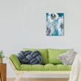 thumbnail image 2 of Bathroom & Bedroom Elegance Vintage Gray Abstract Flower Canvas Art, Navy Blue Floral Wall Decor, 12x16 inches, 2 of 7
