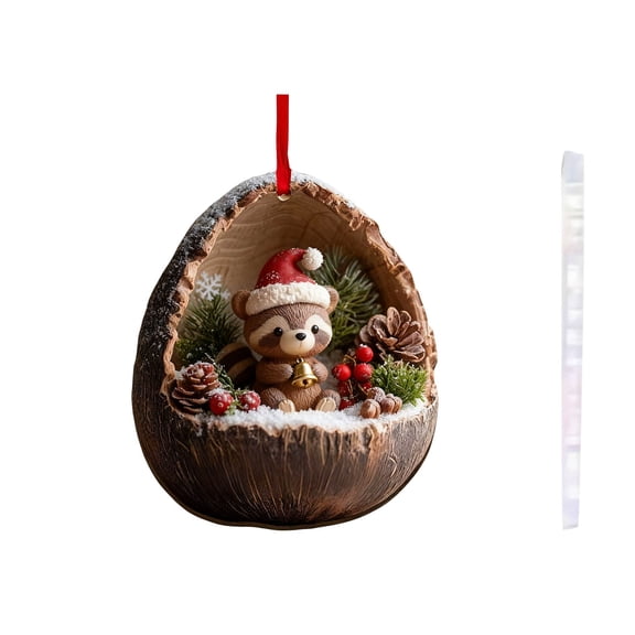 Whimsical Forest Christmas Tree Decoration Pendant, Charming Holiday Gift for Tree Ornaments, for Festive Home Decor