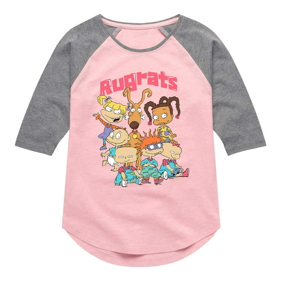 Rugrats - 1991 - Toddler And Youth Girls Raglan Graphic T-Shirt